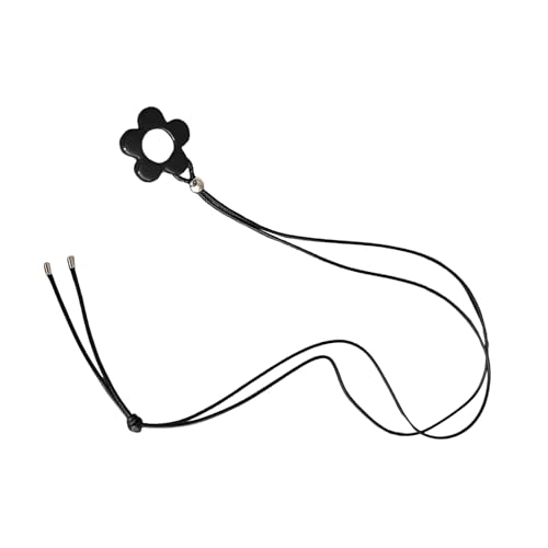 WYLZLKX Retro-inspirierende Halskette mit Anhänger aus Kunstharz, Blumenanhänger mit hohlen Designs, 100cm/39.37inch, Harz von WYLZLKX