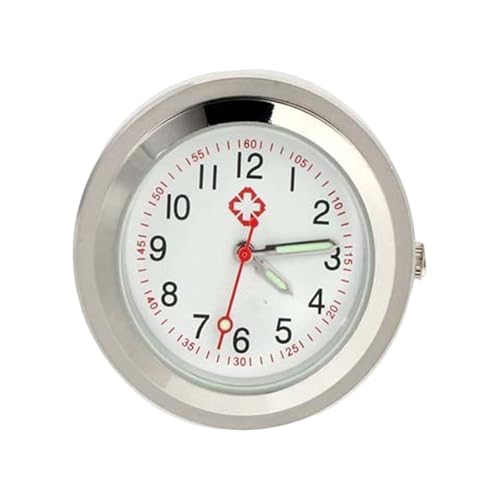 WYLZLKX Runde Legierung Krankenschwester Uhr Gesicht Zubehör Prüfung Timing Tool für Krankenhaus Studenten und Prüfung Timing Taschenuhr, 17 Weiß, Approx.3x3cm/1.18x1.18inch von WYLZLKX