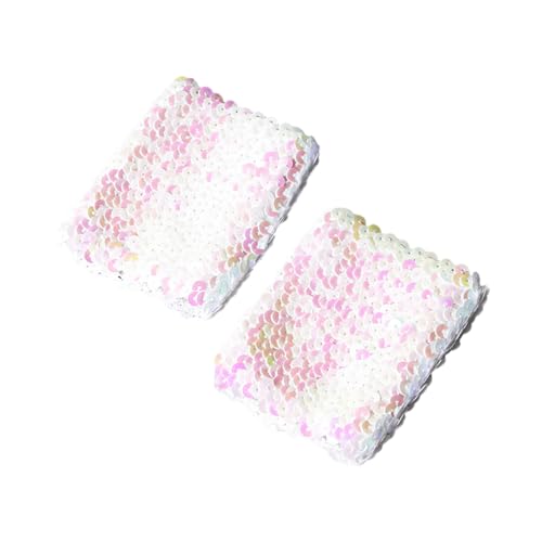 WYLZLKX Stilvolle, dehnbare, elastische Armstulpen mit glitzernden Pailletten für Kostüm, Damen-Manschetten mit atemberaubenden Pailletten, hellrosa, Approx.7x10cm/2.76x3.94'' von WYLZLKX