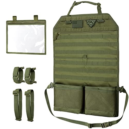 WYNEX Tactical Car Seat Back Organizer mit Gun Rack, Upgrade Tactical MOLLE Seatback Cover Protector Universal Fit Vehicles Truck MPV Pickup mit transparenter Tasche und Custom Patch WYNEX Tactical Car Seat Back Organizer mit Gun Rack, Upgrade Tactical MOLLE Seatback Cover Protector Universal Fit Vehicles Truck MPV Pickup mit transparenter Tasche und Custom Patch von WYNEX
