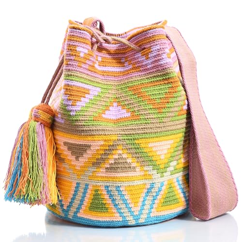 WYOU Designer Collection Wayuu Tasche Häkeltasche, groß, Design 52, Large WYOU Designer Collection Wayuu Tasche Häkeltasche, groß, Design 52, Large von WYOU