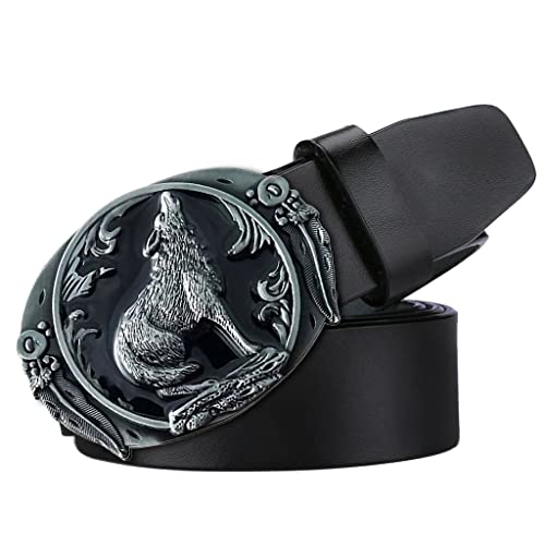 WYPAN Wikinger Fenrir Vollnarbenledergürtel Für Herren, Handgefertigte Nordische Skandinavische Wolfsschnalle, Wikinger Kostüm, LARP Zubehör, Nordische Geschenke Für Männer,Schwarz,120cm WYPAN Wikinger Fenrir Vollnarbenledergürtel Für Herren, Handgefertigte Nordische Skandinavische Wolfsschnalle, Wikinger Kostüm, LARP Zubehör, Nordische Geschenke Für Männer,Schwarz,120cm von WYPAN