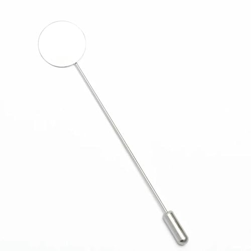 Metallbroschen, Verschlussnadeln, 10 Pcs Multicolor Brosche Pin Basen 10-15mm for DIY Schmuck Zubehör(Silver,10mm) von WYQXTY