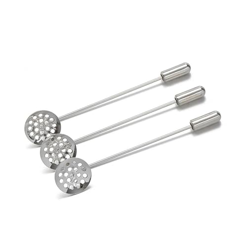Metallbroschen, Verschlussnadeln, 10 Pcs Multicolor Brosche Pin Basis Mit Loch 50mm Länge 12mm Basis for DIY Schmuck Machen(Rhodium) von WYQXTY