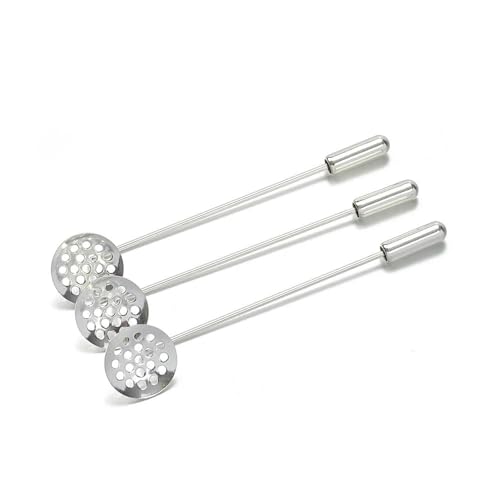 Metallbroschen, Verschlussnadeln, 10 Pcs Multicolor Brosche Pin Basis Mit Loch 50mm Länge 12mm Basis for DIY Schmuck Machen(Silver) von WYQXTY