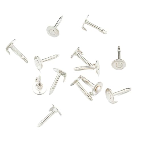 Metallbroschen, Verschlussnadeln, 100 Pcs Multicolor Metall Brosche Abzeichen Pin Zurück for DIY Schmuck Machen(Silver Pin-a) von WYQXTY