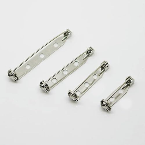 Metallbroschen, Verschlussnadeln, 20 Stück Broschenstiftsockel Silber 2,0-3,8cm(3.8cm) von WYQXTY