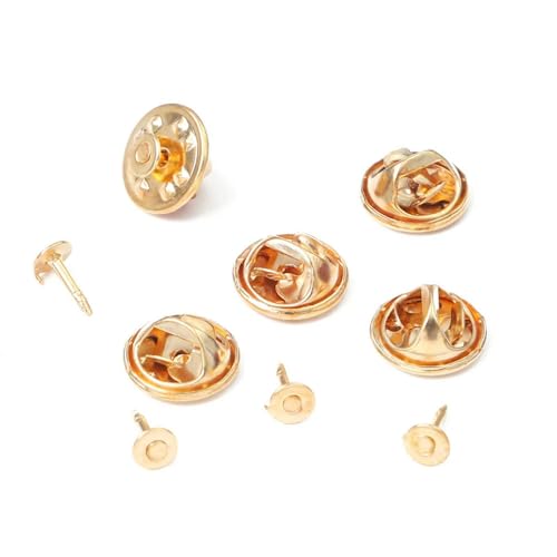 Metallbroschen, Verschlussnadeln, 30 Pcs Multicolor Metall Blank Brosche Pin Basis for DIY Schmuck Machen(Kc Gold) von WYQXTY