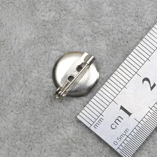 Metallbroschen, Verschlussnadeln, 50 stücke Runde Cabochon Brosche Basen Sicherheit Pin Zurück Mehrere Größen for DIY Schmuck(13mm) von WYQXTY