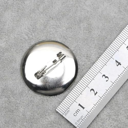 Metallbroschen, Verschlussnadeln, 50 stücke Runde Cabochon Brosche Basen Sicherheit Pin Zurück Mehrere Größen for DIY Schmuck(30mm) von WYQXTY