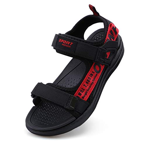 WYSBAOSHU Kinder Sandalen Jungen Sommerschuhe Outdoor Beach Sandalen Mädchen Wanderschuhe Sandalen Trekking Sport Rot EU33 von WYSBAOSHU