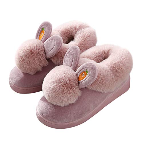 WYSBAOSHU Hausschuhe Mädchen Winter Pantoffeln Damen Plüsch Süße Häschen Pantoffeln Kinder(26-27EU/Etikettengröße 28/29,Dunkelrosa WYSBAOSHU Hausschuhe Mädchen Winter Pantoffeln Damen Plüsch Süße Häschen Pantoffeln Kinder(26-27EU/Etikettengröße 28/29,Dunkelrosa von WYSBAOSHU