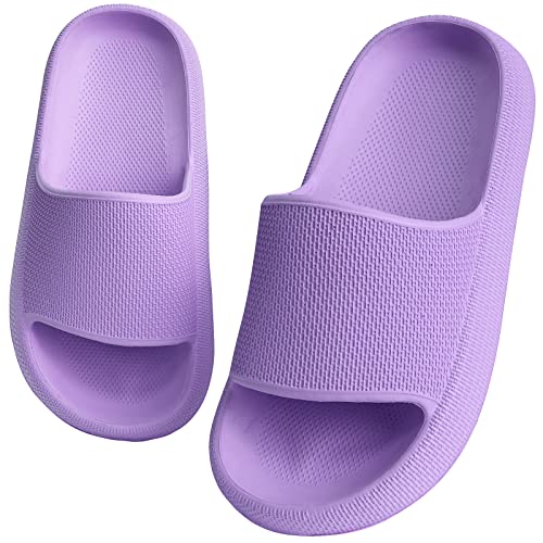 WYSFLY Kinder Sommer Hausschuhe Jungen Badelatschen Mädchen Dusch Badeschuhe Rutschfest Sommer Strand Pool Rutsche Sandalen Violett 34EU von WYSFLY