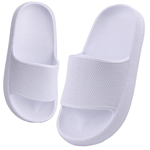 WYSFLY Kinder Sommer Hausschuhe Jungen Badelatschen Mädchen Dusch Badeschuhe rutschfest Sommer Strand Pool Rutsche Sandalen Weiß 37EU von WYSFLY