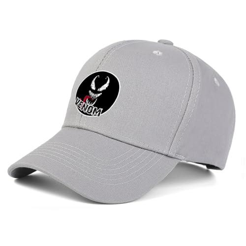 WYSTEN Basecap Herren Schwarz VEN.OM, Klassisches sechsteiliges Patchwork, Herrenhüte für Büro und Outdoor-Sport, Klassische Baseballmütze(Grey) von WYSTEN
