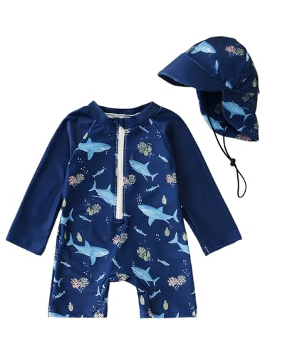 WYTbaby Baby Badeanzug Einteiler Uv Kleidung Baby Langarm Uv Schutzkleidung für Baby Junge 2-3 Jahre von WYTbaby