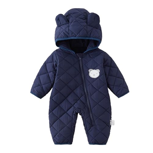 WYTbaby Baby Schneeanzug Mit Kapuze ReißVerschluss Overall Winter Warm Jumpsuit Kleinkind Outfits 6-9 Monate von WYTbaby