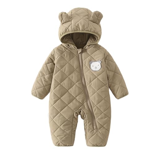 WYTbaby Baby Schneeanzug Mit Kapuze ReißVerschluss Overall Winter Warm Jumpsuit Kleinkind Outfits 9-12 Monate von WYTbaby