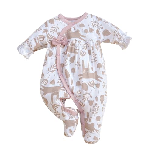 WYTbaby Baby Strampler Mädchen Neugeborene Baby Kleidung Mädchen Baumwolle Langarm Body Overalls 6-9 Monate von WYTbaby