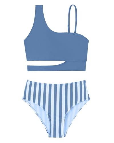 WYTbaby Badeanzug Kinder Mädchen Geteilter Tankini Badeanzug Verstellbarer Schultergurt Tankini Schwimmanzug Mädchen 10-11 Jahre von WYTbaby