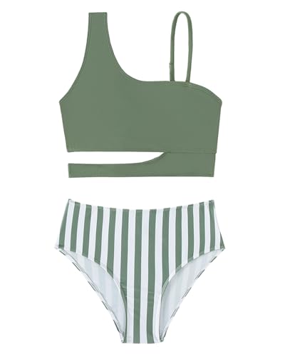 WYTbaby Badeanzug Kinder Mädchen Geteilter Tankini Badeanzug Verstellbarer Schultergurt Tankini Schwimmanzug Mädchen 11-12 Jahre von WYTbaby