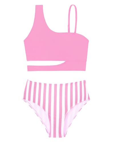 WYTbaby Badeanzug Kinder Mädchen Geteilter Tankini Badeanzug Verstellbarer Schultergurt Tankini Schwimmanzug Mädchen 11-12 Jahre von WYTbaby