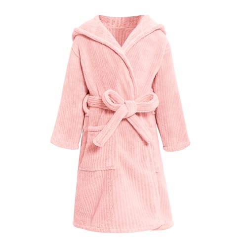 WYTbaby Bademantel Kinder Mädchen mit Kapuze Flauschig Fleece Bademantel für Jungen Und Mädchen 4-6 Jahre von WYTbaby