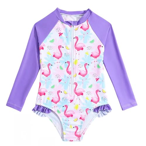 WYTbaby Uv Badebekleidung Mädchen Einteiliger Langarm Badeanzug Mädchen Uv Shirt Kinder Sommer Schwimmanzug für Mädchen Von 4-5 Jahre von WYTbaby