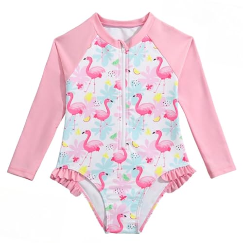 WYTbaby Uv Badebekleidung Mädchen Einteiliger Langarm Badeanzug Mädchen Uv Shirt Kinder Sommer Schwimmanzug für Mädchen Von 5-6 Jahre von WYTbaby