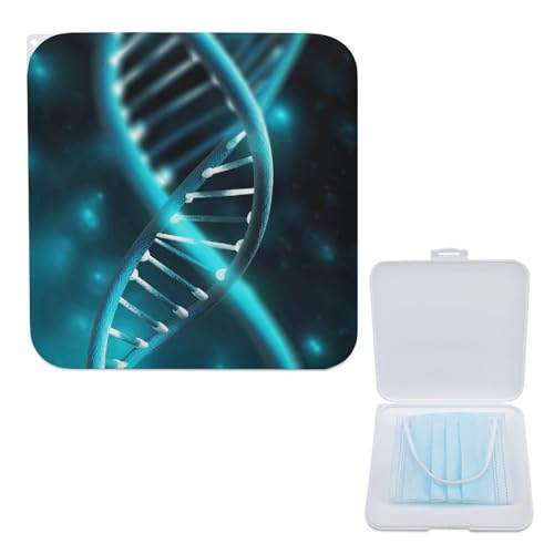 Stilvolle Masken-Aufbewahrungsbox, Wissenschafts-Genstrang-Druck, tragbar und leicht, PP-Maskenetui, wiederverwendbare Maskenbox, modische Maskenaufbewahrungsbox, Aufbewahrungsbox für Masken, Stilvolle Masken-Aufbewahrungsbox, Wissenschafts-Genstrang-Druck, tragbar und leicht, PP-Maskenetui, wiederverwendbare Maskenbox, modische Maskenaufbewahrungsbox, Aufbewahrungsbox für Masken, von WYUSPGK