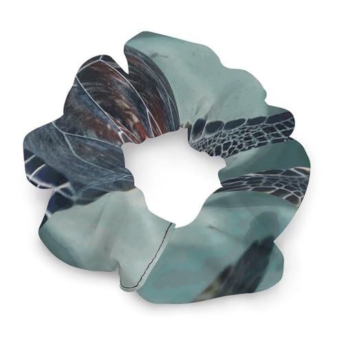Stretch-Satin-Haargummis, Meeresschildkröten-Druck, Dutt, Haar-Accessoires, dehnbare Haarbänder, modische Haarbänder für Frauen von WYUSPGK
