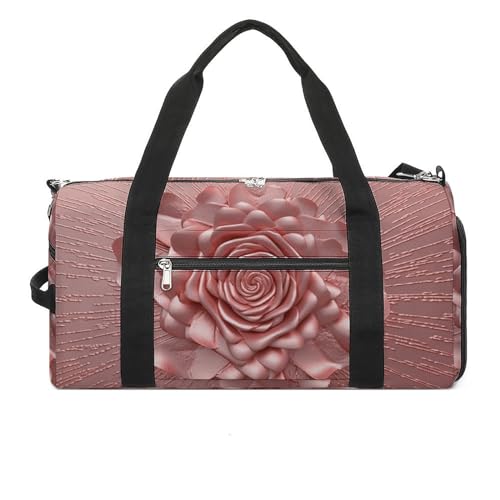 WYUSPGK Reisetasche, Sporttasche, rotgoldener Druck, Sporttasche, Turnbeutel mit Schuhfach, rotgoldfarben, Einheitsgröße, Rotgold., Einheitsgröße WYUSPGK Reisetasche, Sporttasche, rotgoldener Druck, Sporttasche, Turnbeutel mit Schuhfach, rotgoldfarben, Einheitsgröße, Rotgold., Einheitsgröße von WYUSPGK