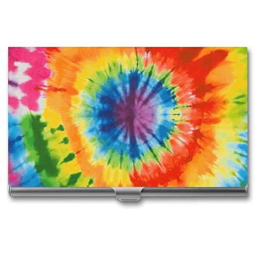 WYUSPGK Visitenkartenetui aus Metall, Batikdruck, Visitenkartenhalter, Etui für Männer und Frauen, Batikfärbung, Einheitsgröße, Batik, Einheitsgröße WYUSPGK Visitenkartenetui aus Metall, Batikdruck, Visitenkartenhalter, Etui für Männer und Frauen, Batikfärbung, Einheitsgröße, Batik, Einheitsgröße von WYUSPGK