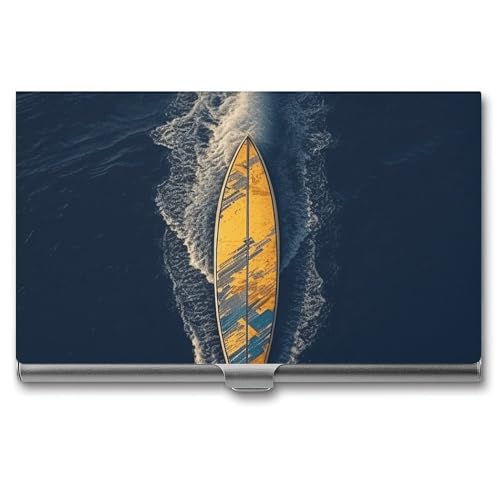 WYUSPGK Visitenkartenetui aus Metall, Surfbrett-Druck, Visitenkartenhalter, Etui für Männer und Frauen, Surfbrett, Einheitsgröße, Surfbrett, Einheitsgröße WYUSPGK Visitenkartenetui aus Metall, Surfbrett-Druck, Visitenkartenhalter, Etui für Männer und Frauen, Surfbrett, Einheitsgröße, Surfbrett, Einheitsgröße von WYUSPGK