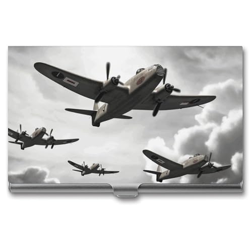 WYUSPGK Visitenkartenetui aus Metall, Weltkriegs-Druck, Visitenkartenhalter für Männer und Frauen, Weltkrieg, Einheitsgröße, Weltkrieg, Einheitsgröße WYUSPGK Visitenkartenetui aus Metall, Weltkriegs-Druck, Visitenkartenhalter für Männer und Frauen, Weltkrieg, Einheitsgröße, Weltkrieg, Einheitsgröße von WYUSPGK