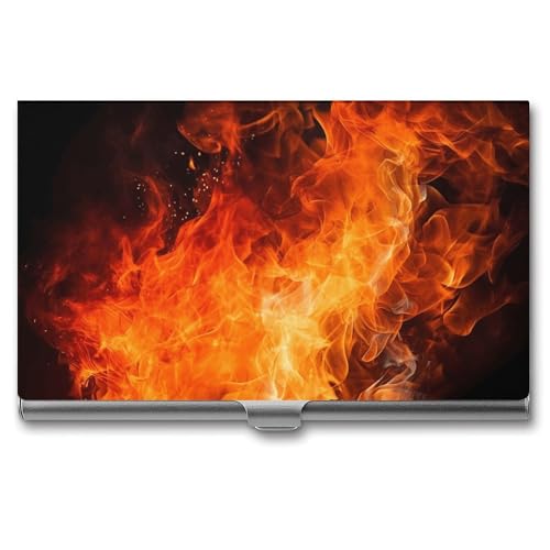 WYUSPGK Visitenkartenetui aus Metall, brüllende Flamme, Visitenkartenhalter, Tasche für Männer und Frauen, brüllende Flamme, Einheitsgröße, Roaring Flame, Einheitsgröße WYUSPGK Visitenkartenetui aus Metall, brüllende Flamme, Visitenkartenhalter, Tasche für Männer und Frauen, brüllende Flamme, Einheitsgröße, Roaring Flame, Einheitsgröße von WYUSPGK