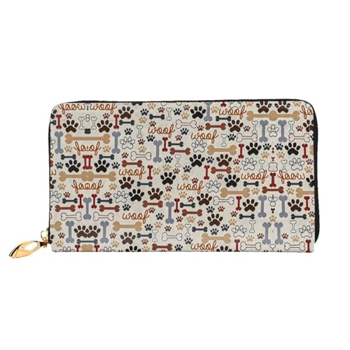 WYYDPPLK Cattle Farm Sanctuary Print Deluxe Leder Lange Clutch Geldbörse - Volldruck, doppelseitig, langlebig mit überlegener Speicherkapazität, Knochen- und Pfotenabdruck., Einheitsgröße von WYYDPPLK