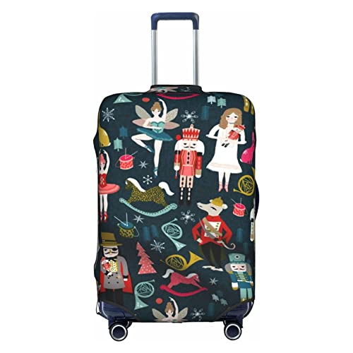 WYYDPPLK Damen Nussknacker Ballett Xmas Dance Kofferhülle mit doppelseitigem Musterdruck - Langlebiger und elastischer Schutz für Reisen und Geschäftsreisen, weiß, M von WYYDPPLK