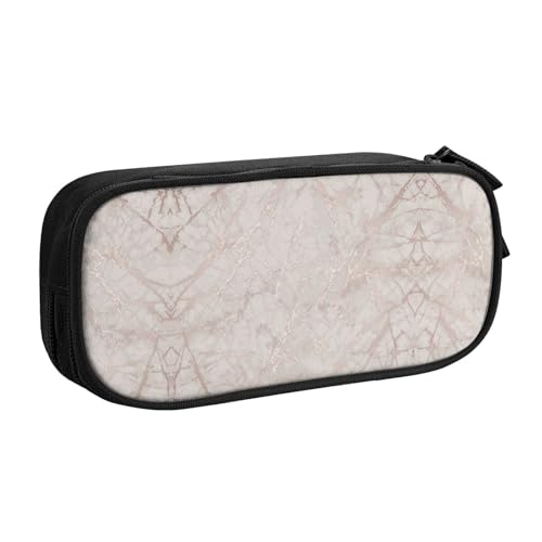 WYYDPPLK Federmäppchen aus rotgoldenem Marmor mit Volldruck-Design, strapazierfähiges Oxford-Tuch, Federmäppchen für Schule, Büro und Reisen, Aufbewahrungstasche mit mehreren Fächern für Stifte von WYYDPPLK