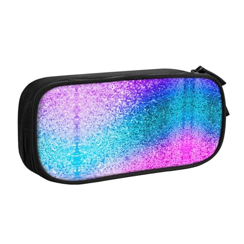 WYYDPPLK Federmäppchen mit Glitzer-Pailletten und Volldruck-Design, strapazierfähiges Oxford-Tuch, Federmäppchen für Schule, Büro und Reisen, Aufbewahrungstasche mit mehreren Fächern für Stifte von WYYDPPLK