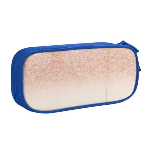 WYYDPPLK Federmäppchen mit Kunstglitzer, Rotgold, mit Volldruck-Design, strapazierfähiges Oxford-Gewebe, Federmäppchen für Schule, Büro und Reisen, Aufbewahrungstasche mit mehreren Fächern für Stifte von WYYDPPLK