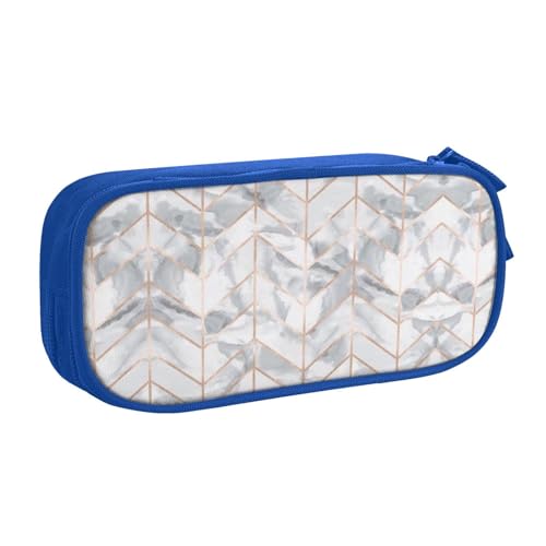 WYYDPPLK Federmäppchen mit Marmor-Design in Roségold, mit Volldruck-Design, strapazierfähiges Oxford-Tuch, Federmäppchen für Schule, Büro und Reisen, Aufbewahrungstasche mit mehreren Taschen für von WYYDPPLK