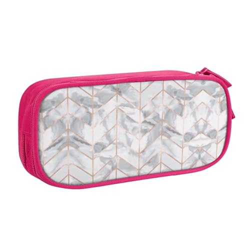 WYYDPPLK Federmäppchen mit Marmor-Design in Roségold, mit Volldruck-Design, strapazierfähiges Oxford-Tuch, Federmäppchen für Schule, Büro und Reisen, Aufbewahrungstasche mit mehreren Taschen für von WYYDPPLK