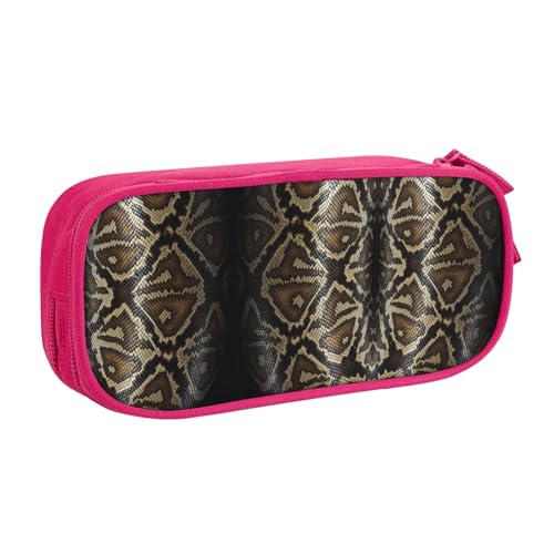 WYYDPPLK Federmäppchen mit Schlangenhaut-Design, strapazierfähiges Oxford-Tuch, Federmäppchen für Schule, Büro und Reisen, Aufbewahrungstasche mit mehreren Fächern für Stifte, Make-up und Zubehör von WYYDPPLK