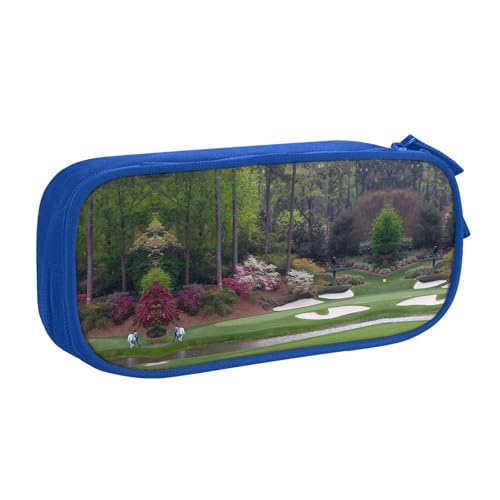 WYYDPPLK Golfplatz-Federmäppchen mit Volldruck-Design, strapazierfähiges Oxford-Tuch, Federmäppchen für Schule, Büro und Reisen, Aufbewahrungstasche mit mehreren Fächern für Stifte, Make-up und von WYYDPPLK