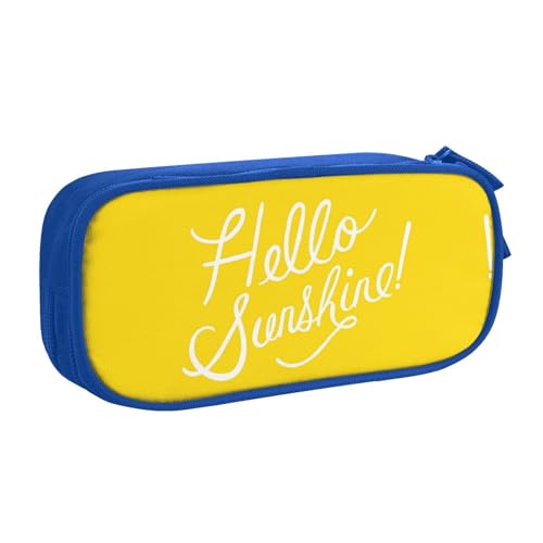 WYYDPPLK Goodlooking Hello Sunshine Federmäppchen mit Volldruck-Design - Strapazierfähiges Federmäppchen aus Oxford-Stoff für Schule, Büro & Reisen - Multi Pocket Aufbewahrungstasche für Stifte von WYYDPPLK