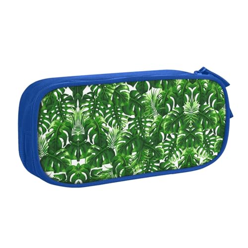 WYYDPPLK Monstera Deliciosa Federmäppchen mit Bananenpalme, Volldruck-Design, strapazierfähiges Oxford-Tuch, Federmäppchen für Schule, Büro & Reisen, Multi Pocket Aufbewahrungstasche für Stifte von WYYDPPLK