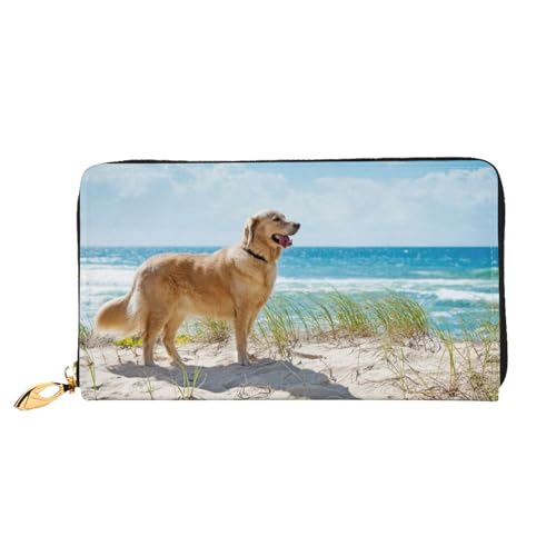 WYYDPPLK Postal Stationery Print Deluxe Leder lange Clutch Geldbörse – Volldruck, doppelseitig, langlebig mit überlegener Speicherkapazität, Golden Retriever, Einheitsgröße von WYYDPPLK