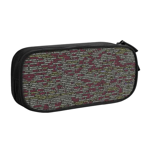 WYYDPPLK Programmierer Programmiercode Pencase mit Volldruck Design - Strapazierfähiges Oxford Tuch Federmäppchen für Schule, Büro & Reisen - Multi Pocket Aufbewahrungstasche für Stifte, Make-up von WYYDPPLK