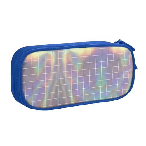 WYYDPPLK Reflektierendes quadratisches Federmäppchen mit Volldruck-Design, strapazierfähiges Oxford-Tuch, Federmäppchen für Schule, Büro und Reisen, Aufbewahrungstasche mit mehreren Fächern für Stifte von WYYDPPLK